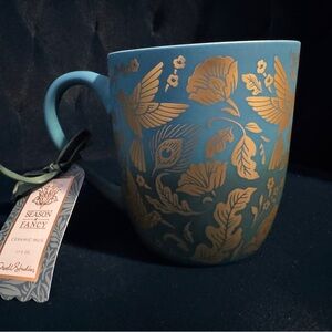 Dwell Studios Season of Fancy Soft Touch Ombré Hummingbird Mug NWT